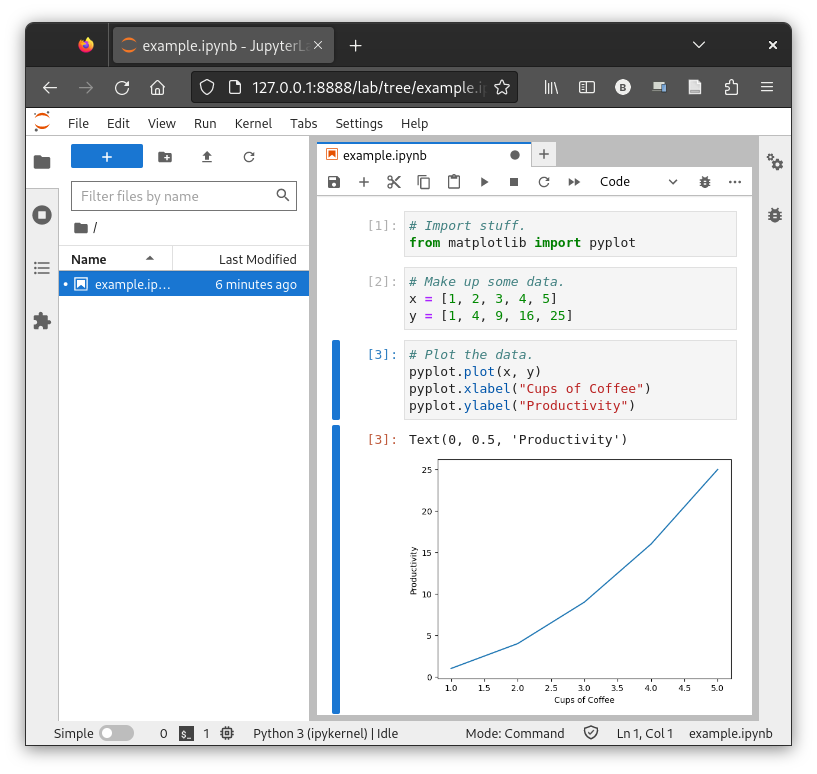 Screenshot of a Jupyter notebook