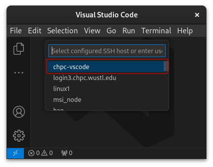 Screenshot of VS Code