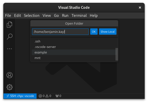 Screenshot of VS Code